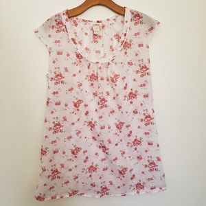 Sundance Lightweight Floral Cotton Tunic Top